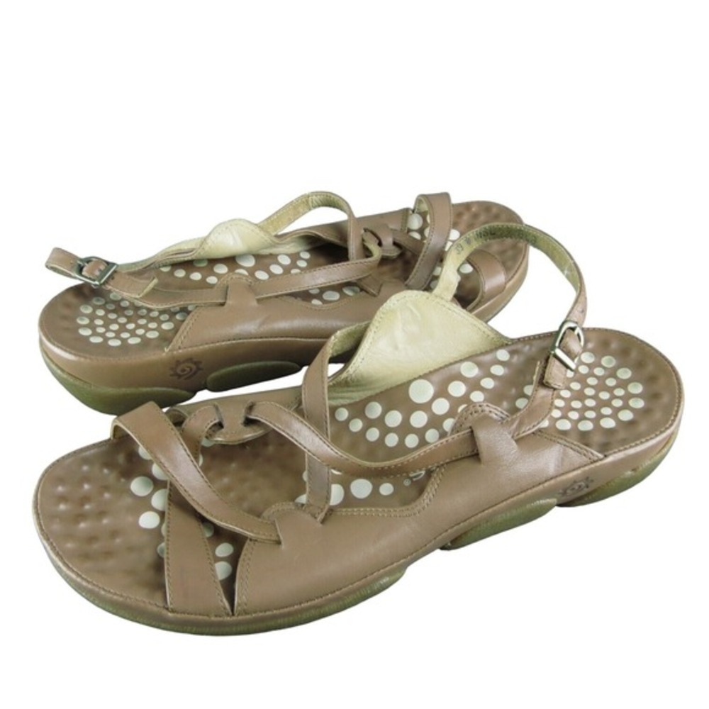 Kumfs Women's  Strappy Brown Leather Size‎ 39W Gently Used 2025